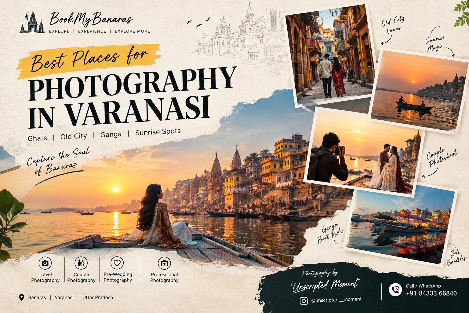 Best Places for Photography in Varanasi: Ghats, Old City, Ganga & Sunrise Spots